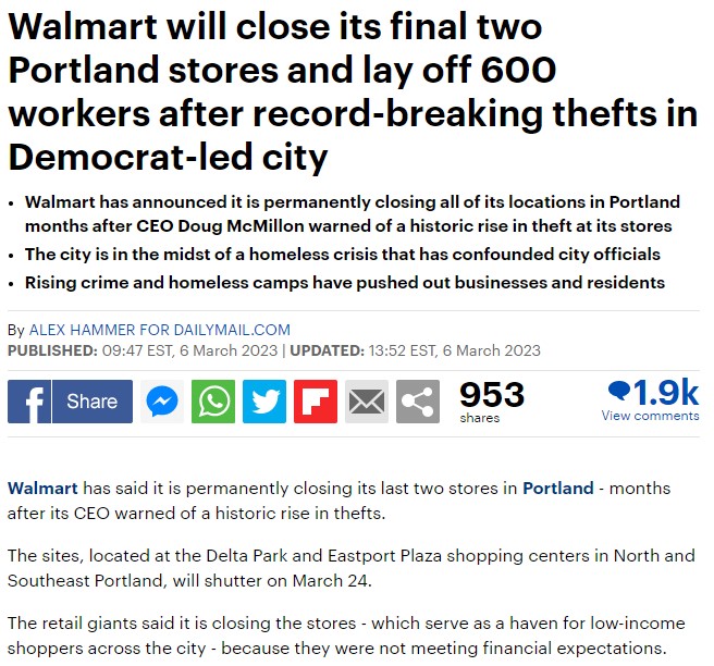 Walmart Can't Even Survive DEMONCRAT Policies